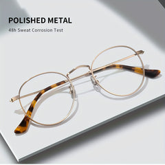 Men's Anti Light Round Frame Glasses