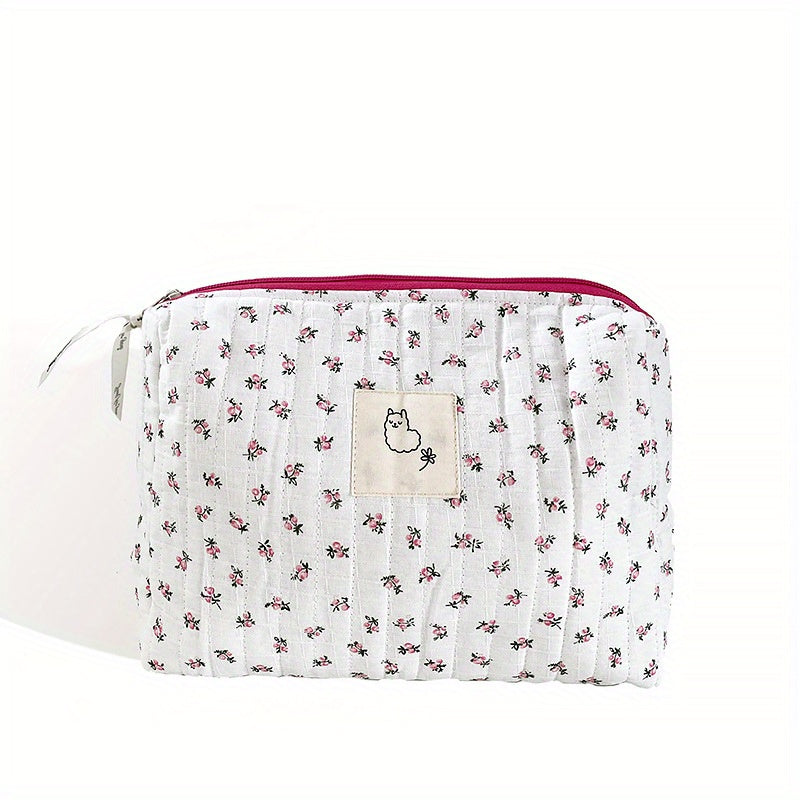 Floral Quilted Diaper Bag Mommy Bag Cosmetic Bag Storage Bag