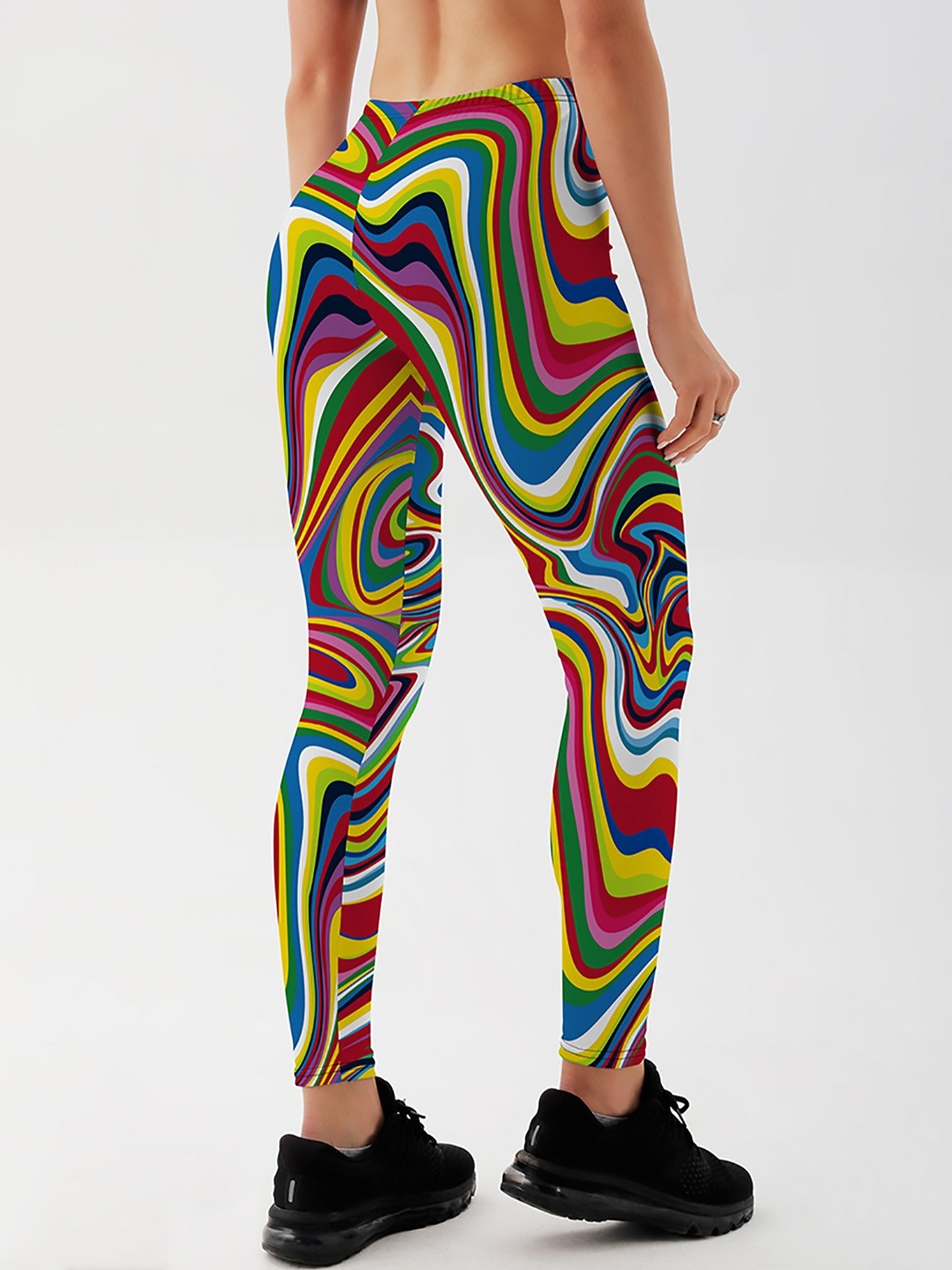 Aesthetics Print Butt Lifting Leggings for Workouts & Yoga