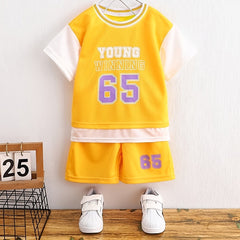 Boys Winning Number 65 Casual Outfit Round Neck T shirt & Shorts