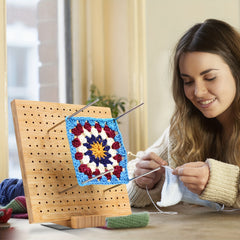 Bamboo Crochet Block Board Braided Needle Thread Placement