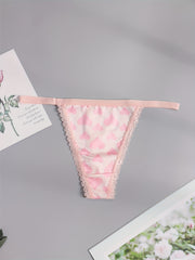 3pcs Lace Thongs Low Waist Panties Women's Lingerie