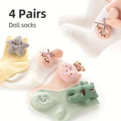 Girls Starry Casual Ankle Socks for Newborns
