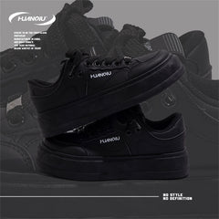 Women's Lace-up Non-slip Skate Shoes - Comfy Low Sneakers