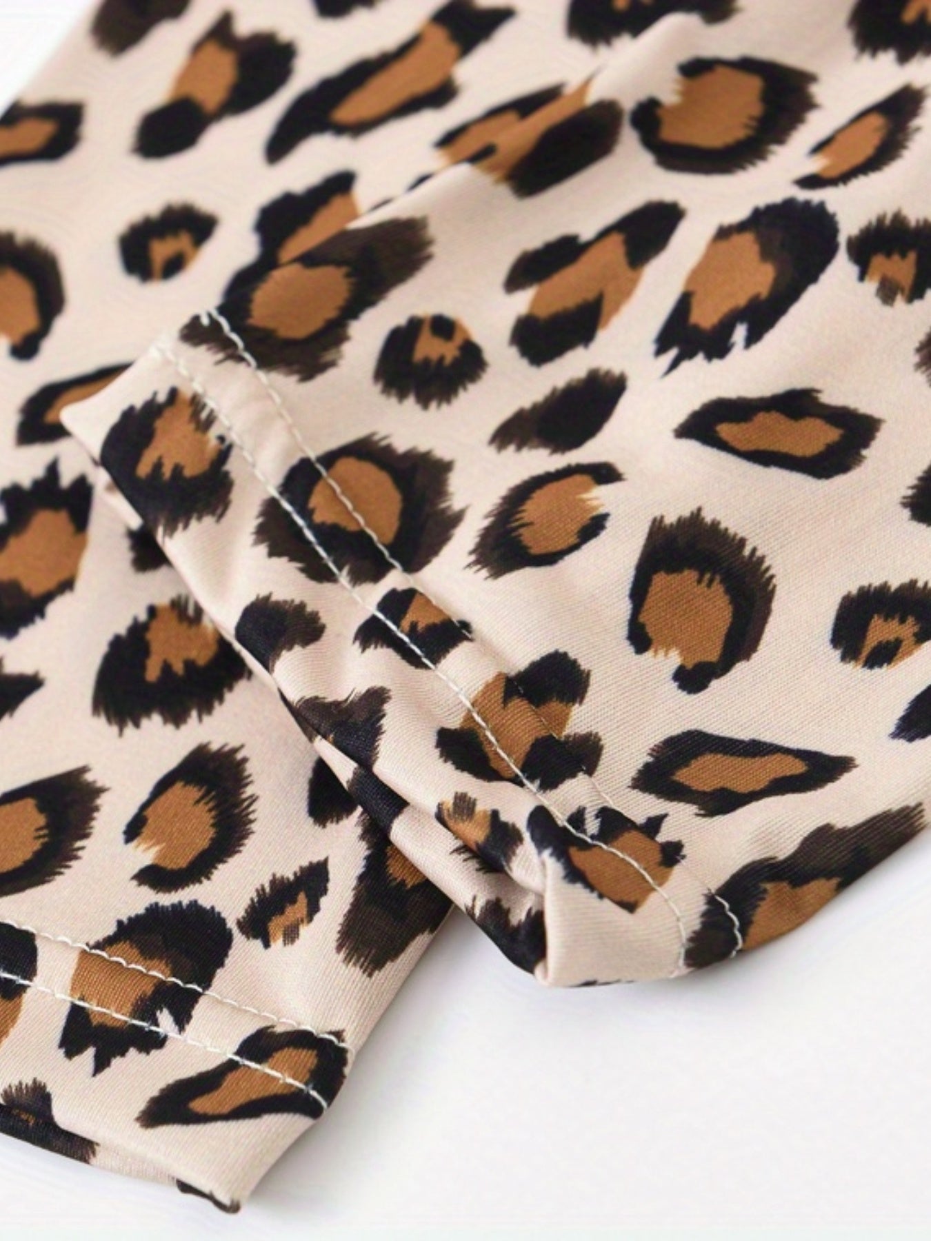 Leopard Graphic Stretch Casual Leggings Pants Kids Summer