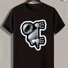 Robot Print Men's Graphic T shirt for Summer
