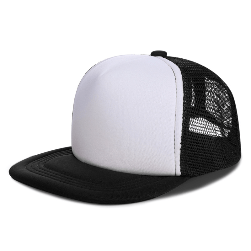 Solid Casual Flat Brim Mesh Hat