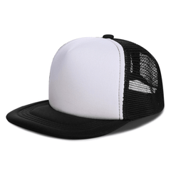 Solid Casual Flat Brim Mesh Hat