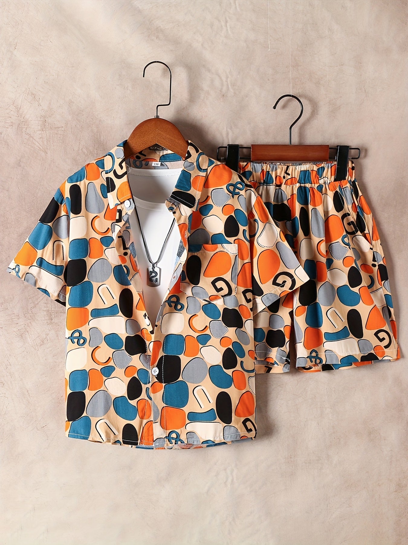 Boys Floral Outfit Shorts & Shirt Summer Kids Clothes