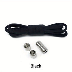 Elastic Stretch Lazy Shoelaces Alloy Metal Capsule Tie Shoe Buckles