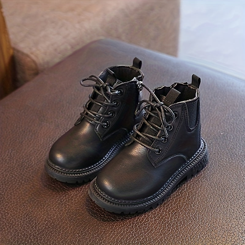 Girls Lace Up Ankle Boots Non Slip Comfortable Zipper Indoor Outdoor Travel