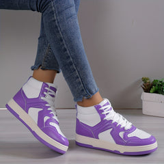 Women's Stylish Block Top Sneakers Comfortable Non slip Sports Shoes