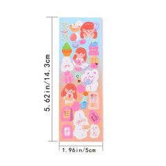 Set of 20 Cartoon Stickers For Kids & Girls - Perfect for Books, Walls, Cards