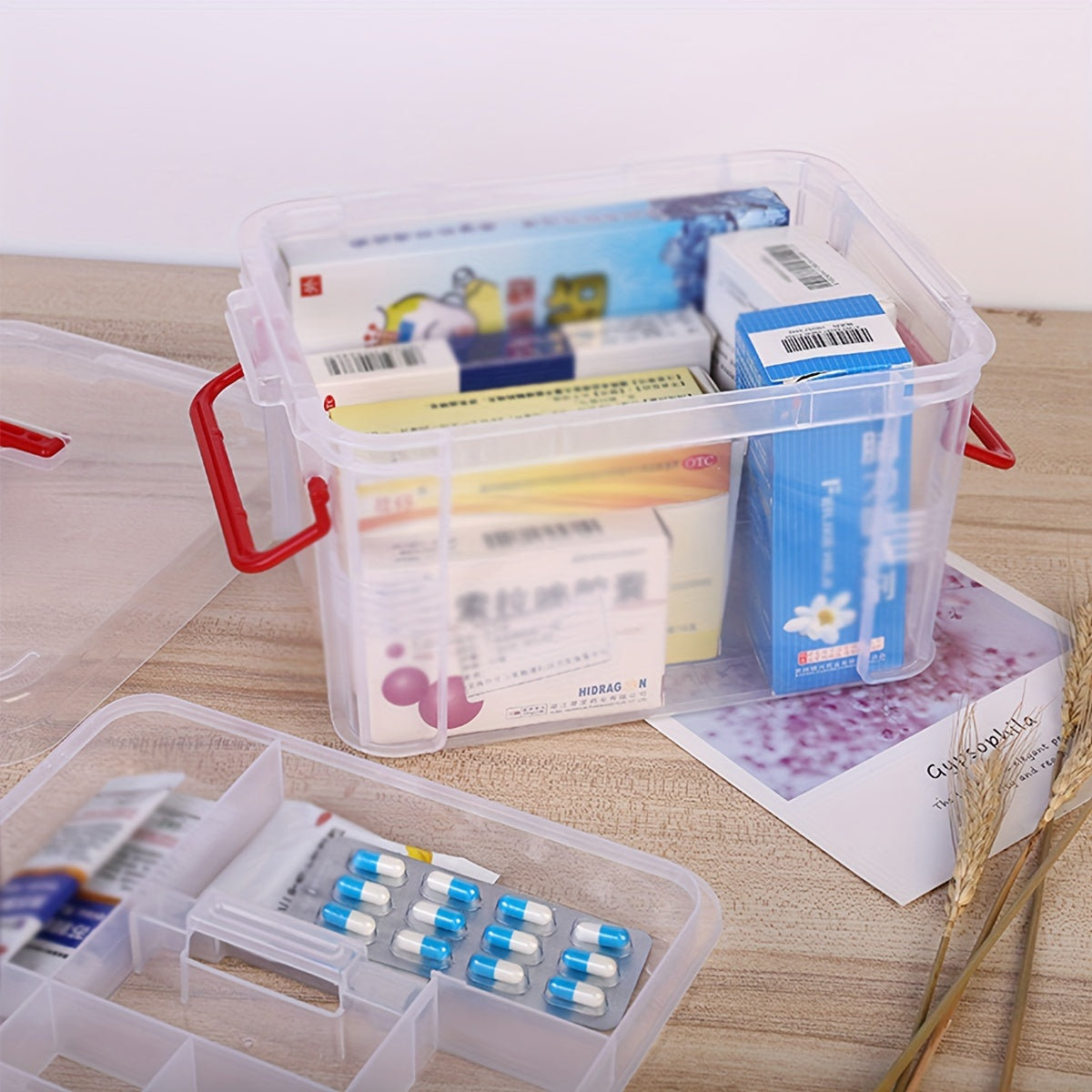 Portable Medicine Box First Aid Storage Health Care Box