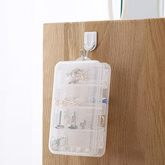 2pcs Clear Double Layer Plastic Jewelry Box Organizer Storage Container