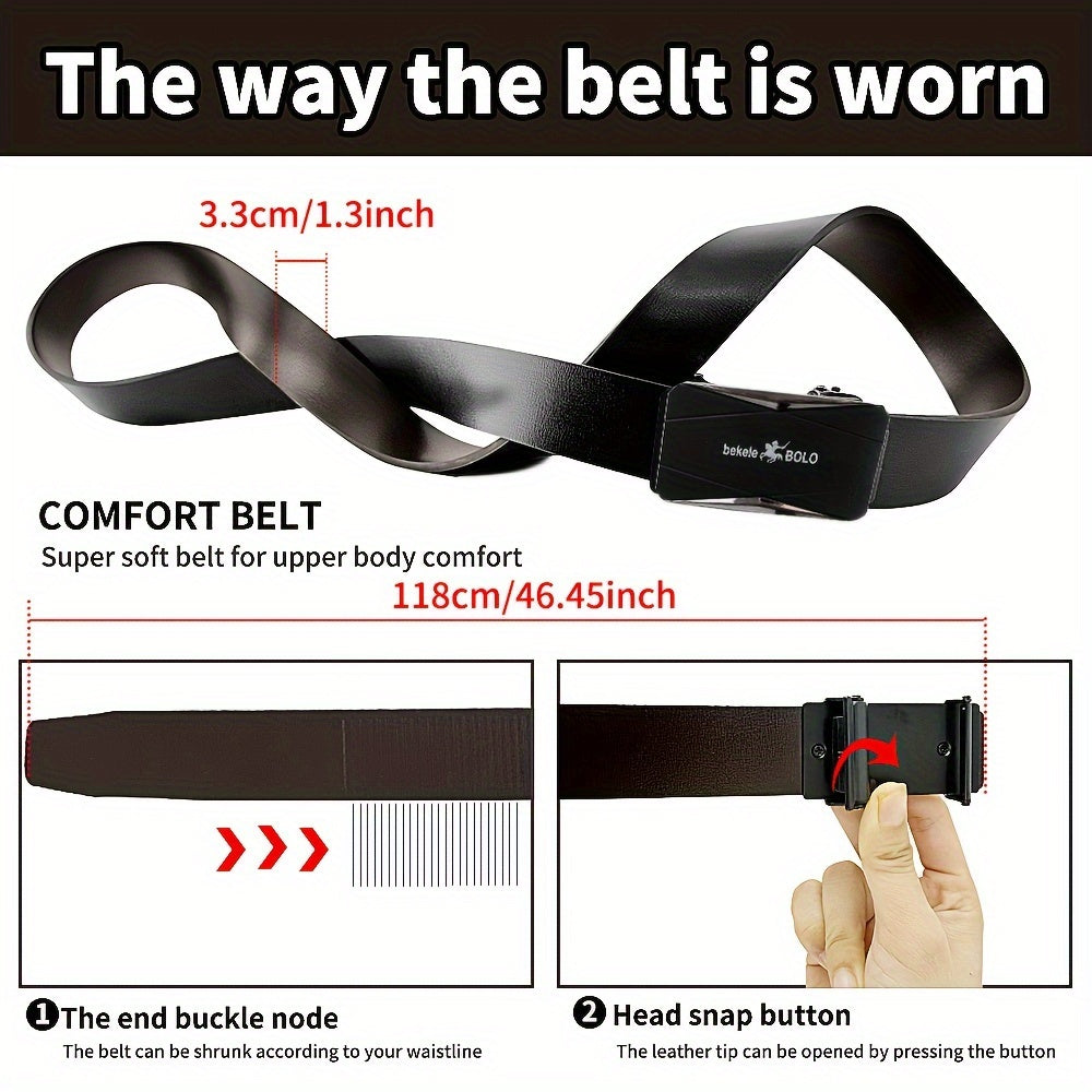Men's Leather Belt Golf Daily Outdoor Casual Belt