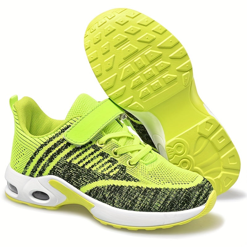 Kids Knit Sneakers Breathable Athletic Shoes Non Slip Outdoor Running