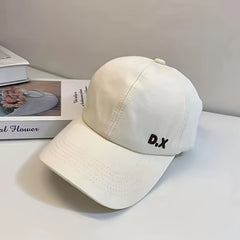 Backless Ponytail Baseball Cap Embroidery Adjustable Cotton Sun Hat