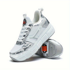 Boy's Roller Shoes Detachable Wheel Skate Sneakers For Kids