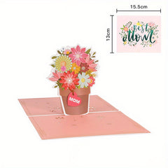 3D Floral Bouquet Greeting Cards for Mom
