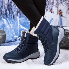 Women's Thick Fleece Lining Snow Boots Anti slip Outdoor Hiking Boots