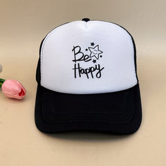 Star Be Happy Trucker Hat & Printed Casual Baseball Cap Mesh Adjustable Sun Hat