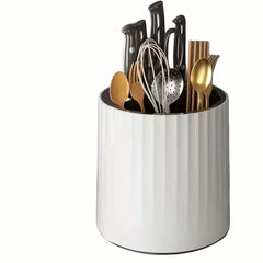360 Degree Rotating Holder Shelf Organize Kitchen Spoons Forks Chopsticks