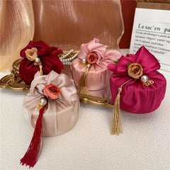 1pc Wedding Bridal Gift Silk Satin Candy Box Bridesmaid Gift