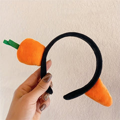 Funny Plush Shark Carrot Headband for Girls