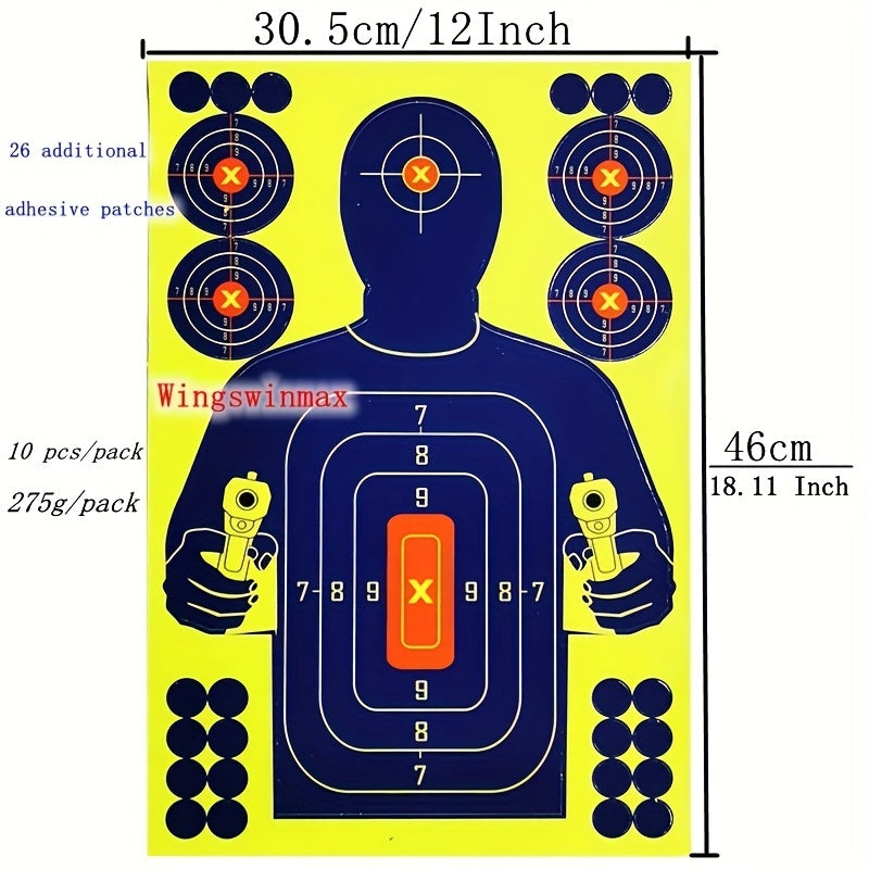 10pcs 30 48x45 72 Cm Impact Visible Targets for Training
