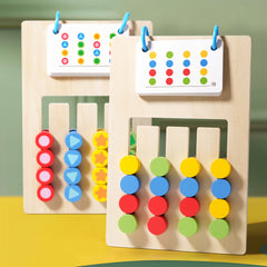 Wooden Matching Busy Toy for Kids Double Sided Educational Preschool Game