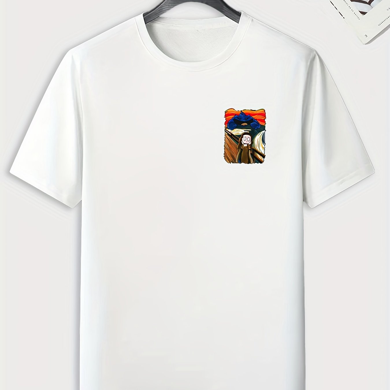 Men's Pattern Print Sports T-Shirt for Fitness Activities