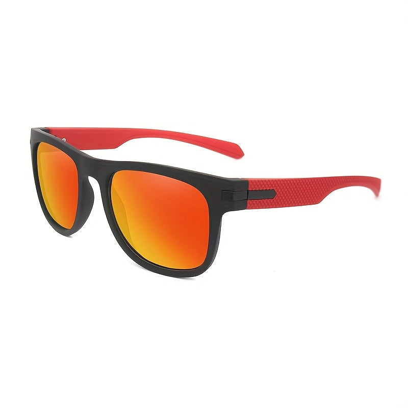 Men's Polarized Large Frame Sunglasses Metal Trim Anti Dazzling Eyewear