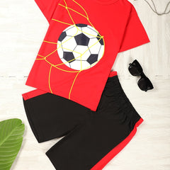 Boys Soccer T Shirt & Shorts Set for Summer