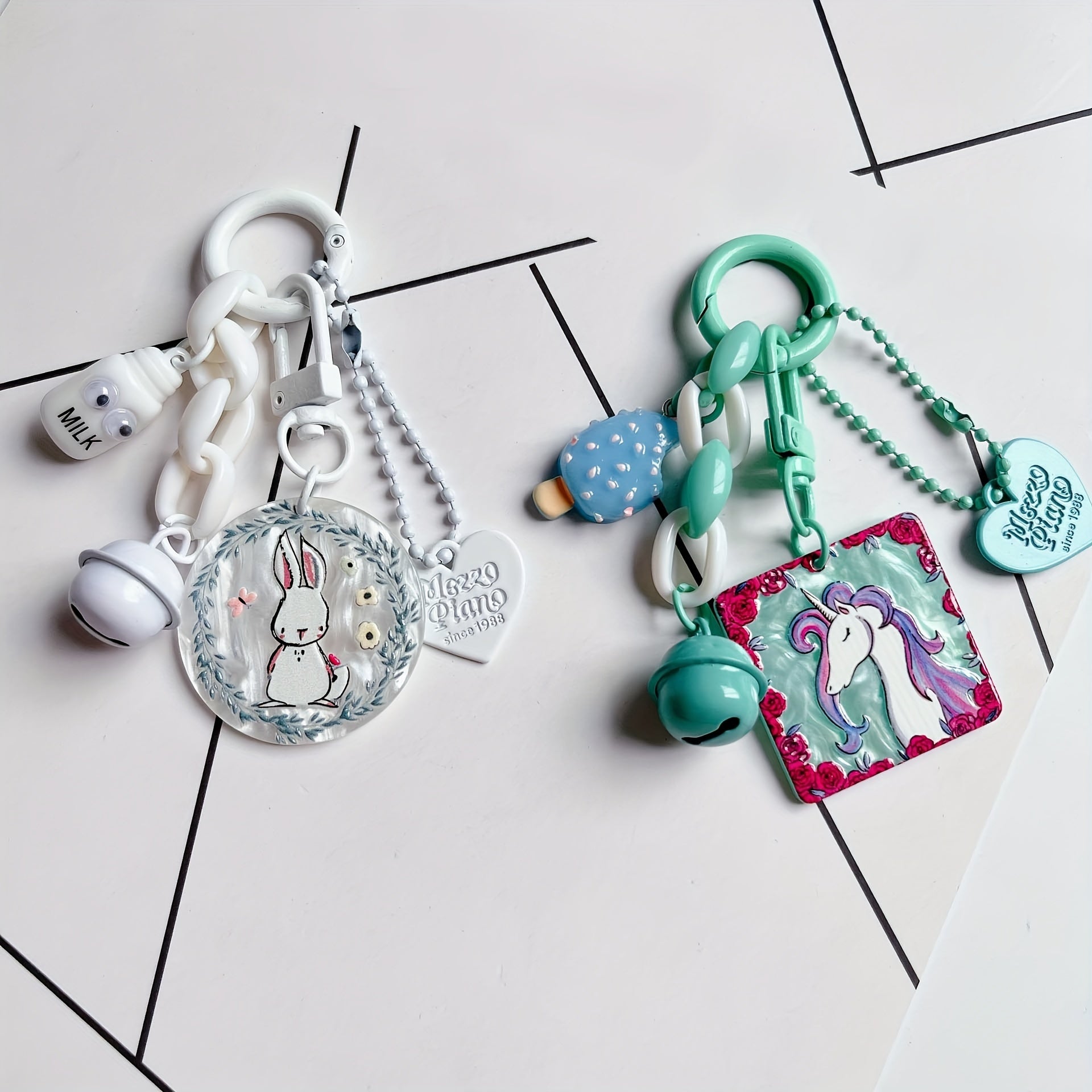 Acrylic Animal Keychain Pendant For Girls