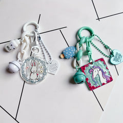 Acrylic Animal Keychain Pendant For Girls