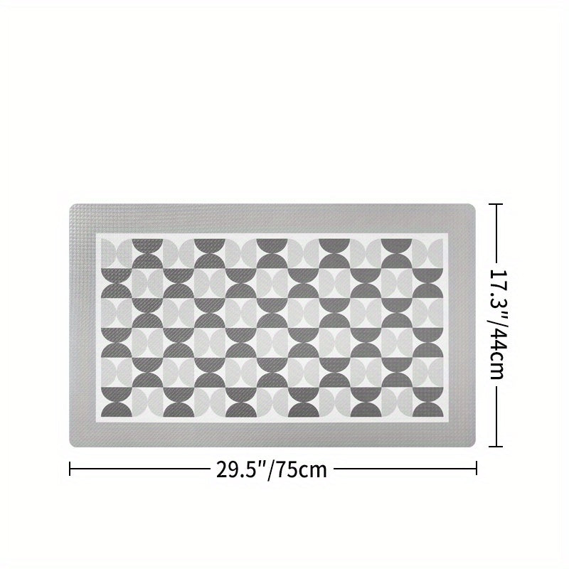 Plaid Kitchen Rug with Non Slip Grip and Memory Foam Cushioning