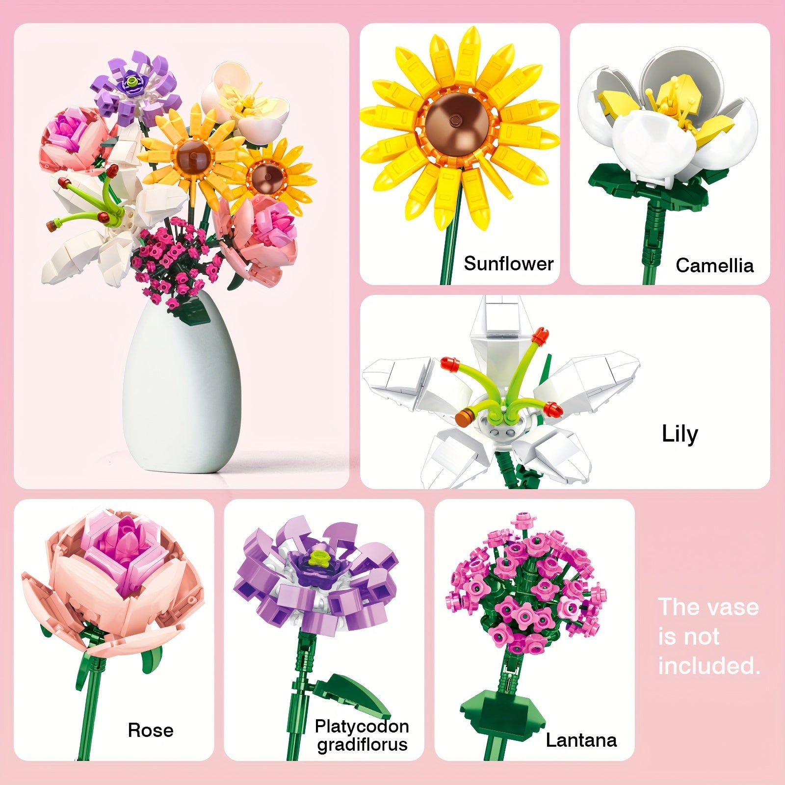 Brick Flower Block Bouquets - Birthday & Holiday Decor