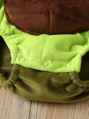 Baby Halloween Avocado Costume Velvet Romper Cosplay Outfit