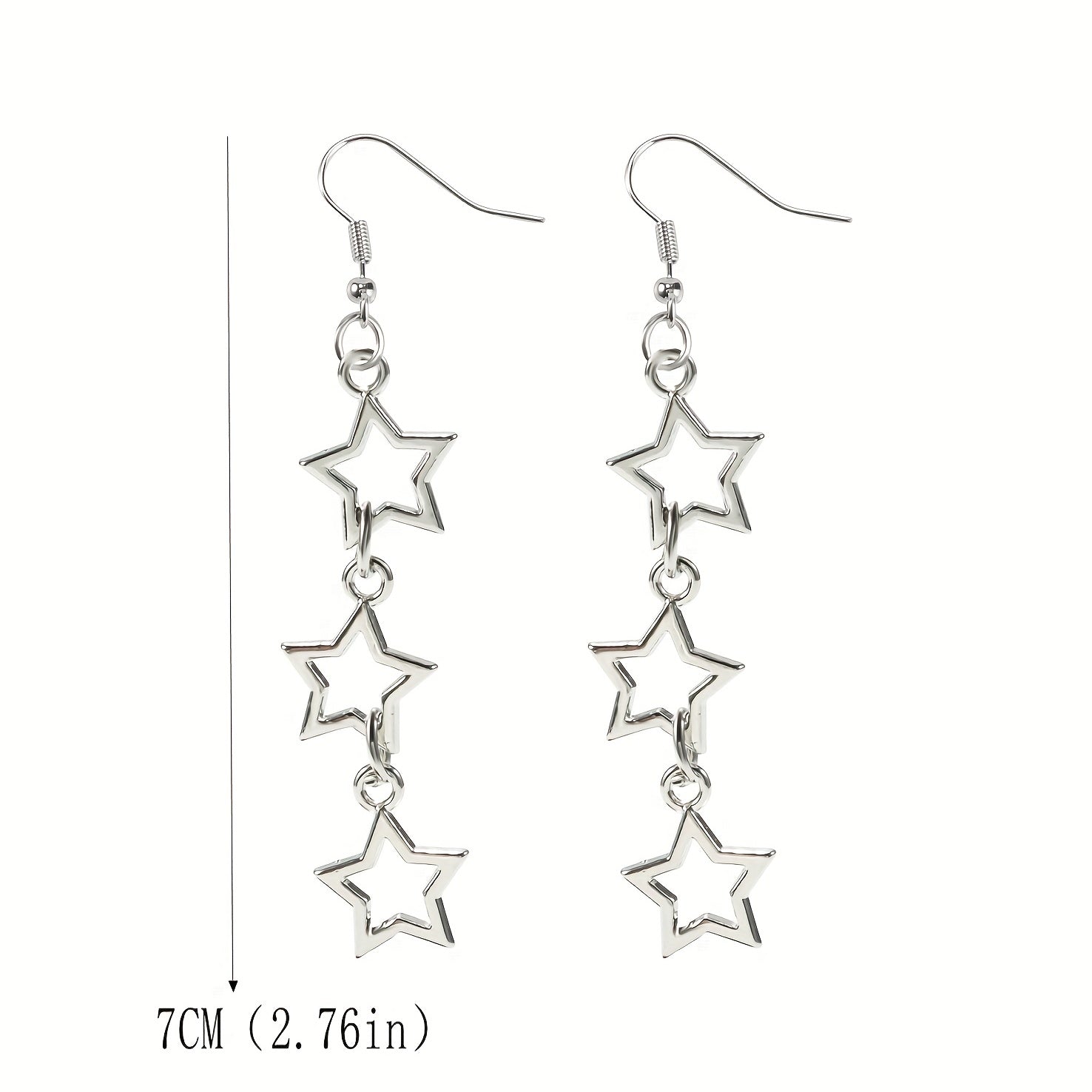 Minimalist Star Tassel Earrings Holiday Birthday Gift For Girls