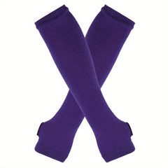 Y2K Knitted Fingerless Gloves Long Sleeves