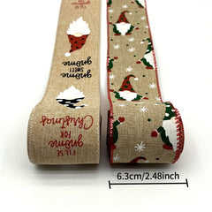Brown Christmas Ribbon For Holiday Decorations