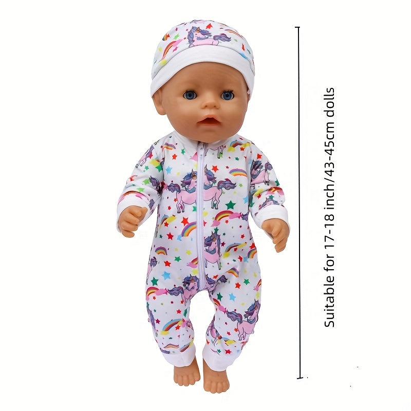 Bee and Unicorn Doll Clothing Set for 17-18 Inch Dolls