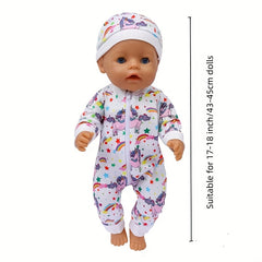 Bee and Unicorn Doll Clothing Set for 17-18 Inch Dolls