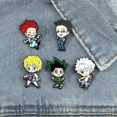 Anime Character Pin Set for Boys - Decorative Metal Badges