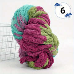 Soft Chunky Chenille Yarn for DIY Knitting, Crocheting - 250g Skein