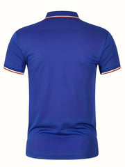 Men's Letter B Print Short Sleeve Shirt