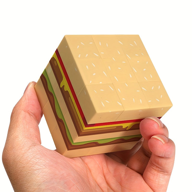 3x3 Hamburger Cube Puzzle Easy Brain Teaser Develops Hand Eye Coordination