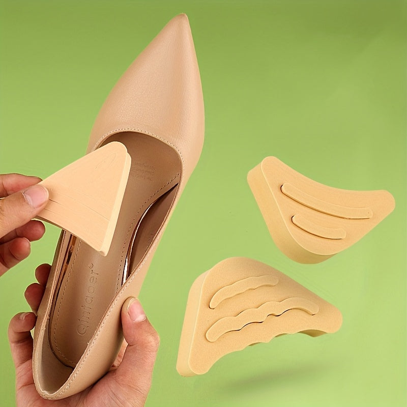1pair Toe Plugs Sponge High Heels Soft Anti Pain Round Toe Pointed Toe