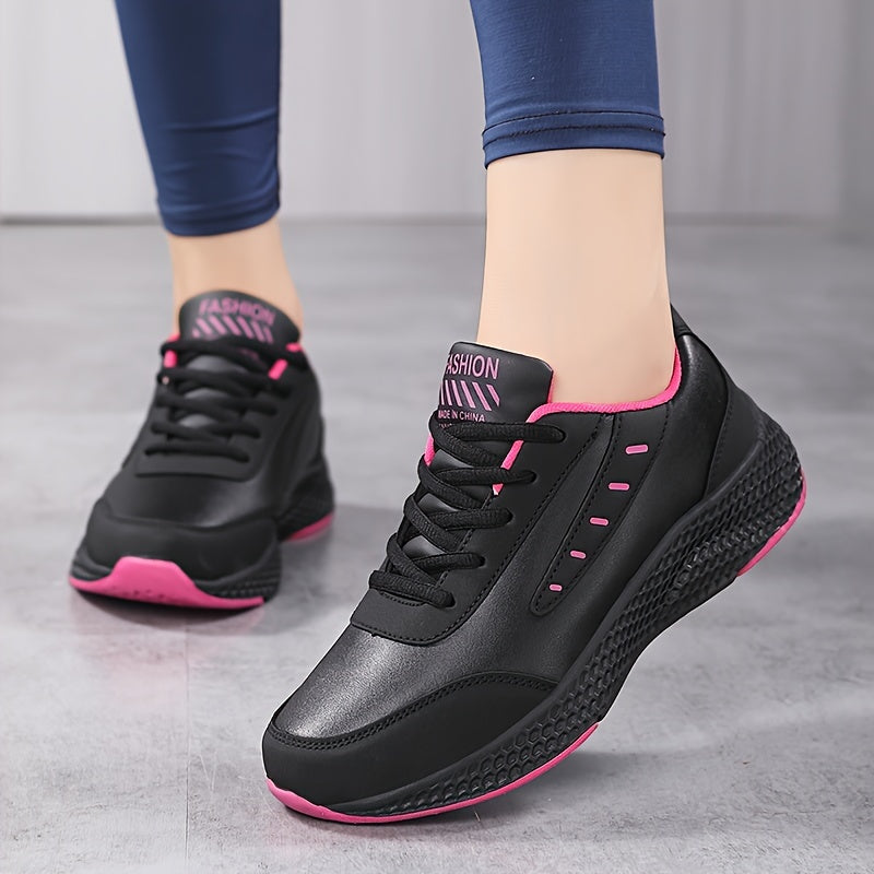 Women's Non Slip Low Top Sneakers Solid Running Shoes